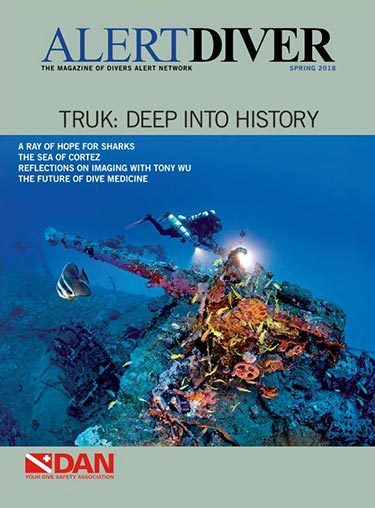 Cover of the Alert Diver Spring 2018 issue