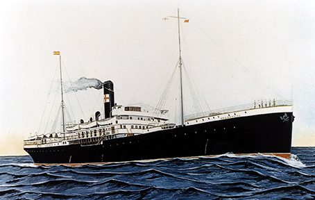 rendering of Valbanera at sea