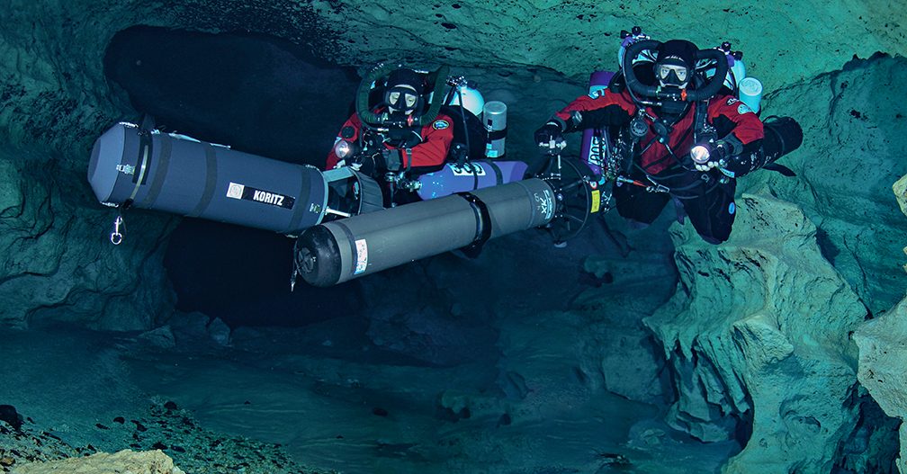 DPVs can assist divers in extending their penetration distances
