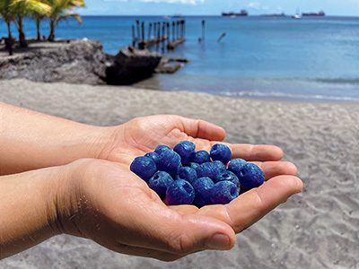 Handmade blue beads