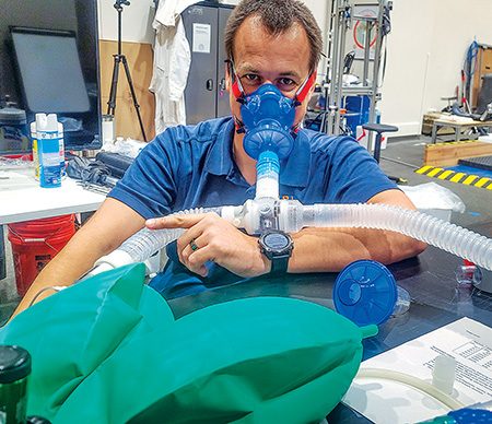 Garbino tests carbon dioxide rebreathing systems