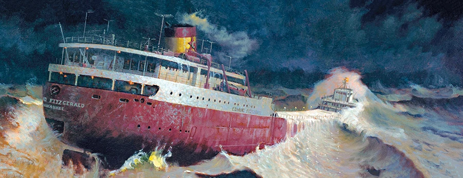 Painting of Edmund Fitzgerald.