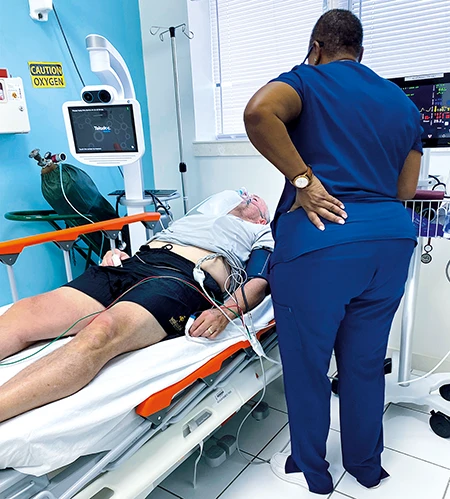 Hersh receives treatment at the Little Cayman Clinic