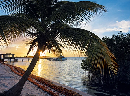 Sunrise on the beach at Little Cayman