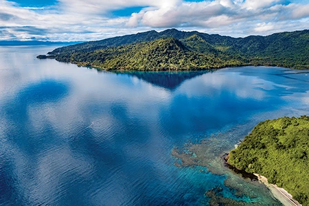 Aerial view of Beqa Island.