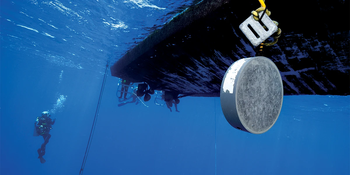 It’s important for divers to observe a safety perimeter from the speaker as outlined in the unit’s operating manual.