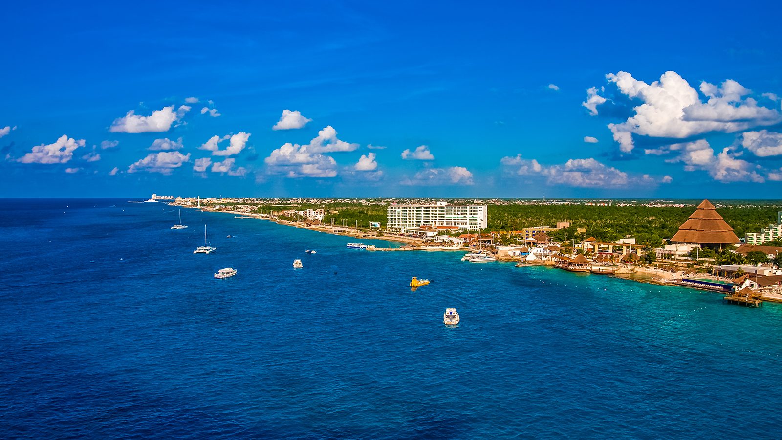 Cozumel aerial shot.